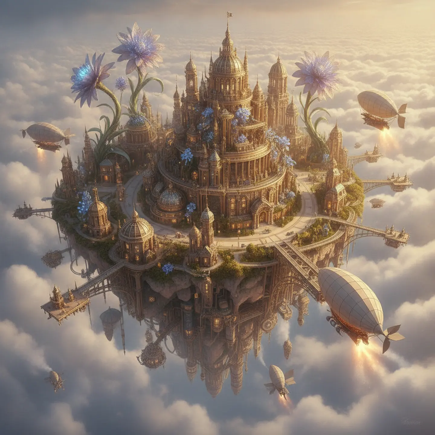 The Floradisu floating aero-botanical citadel